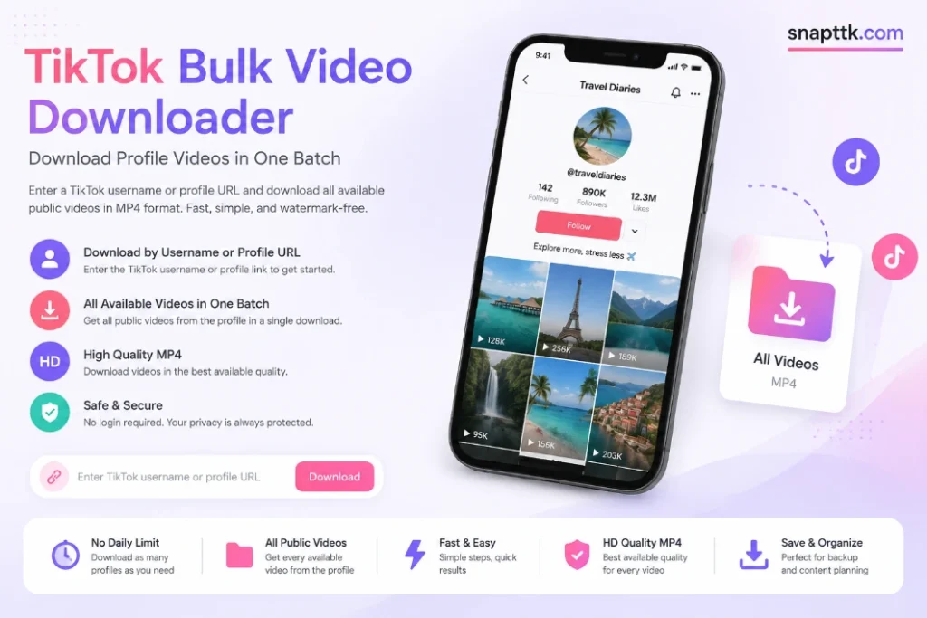 TikTok Bulk Video Downloader