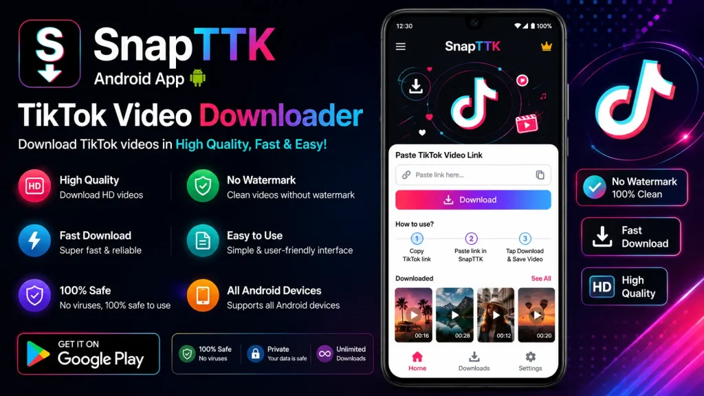 SnapTTK Android App – TikTok Video Downloader APP